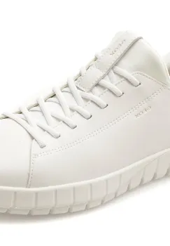 Pantofi sport GEOX albi, U65MAA, din piele naturala imagine