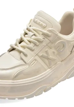 Pantofi sport GRYXX albi, 11028, din piele naturala imagine