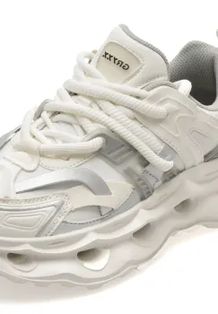 Pantofi sport GRYXX albi, 80410, din piele naturala imagine