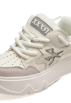 Pantofi sport GRYXX albi, 82633, din piele ecologica imagine