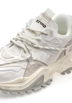 Pantofi sport GRYXX albi, 82679, din piele naturala imagine