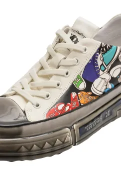 Pantofi sport GRYXX albi, 8501, din piele naturala imagine