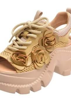 Pantofi sport GRYXX galbeni, 56288, din piele naturala imagine