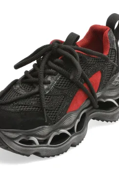 Pantofi sport GRYXX negri, 30596, din material textil si piele naturala imagine