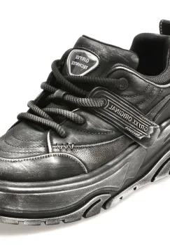 Pantofi sport GRYXX negri, 3655, din piele naturala imagine