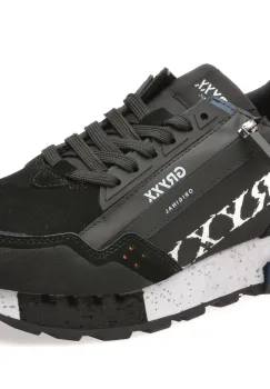 Pantofi sport GRYXX negri, 6013, din material textil si piele naturala imagine