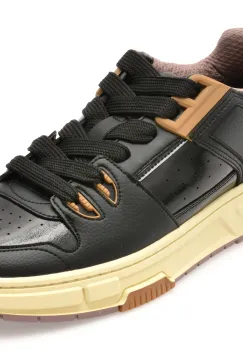 Pantofi sport HUGO negri, 8548, din piele ecologica imagine