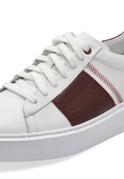 Pantofi sport MARCO BUFFON albi, BF351, din piele naturala imagine