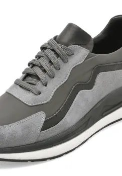 Pantofi sport MARCO BUFFON gri, BF6001, din piele naturala imagine