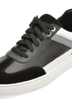 Pantofi sport MARCO BUFFON negri, BF1030, din piele naturala imagine