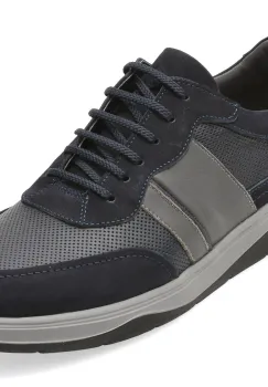 Pantofi sport OTTER bleumarin, 60742, din piele naturala imagine