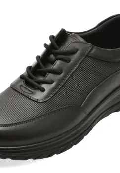 Pantofi sport OTTER negri, HT3, din piele naturala imagine