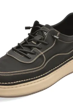 Pantofi sport OTTER negri, V260002, din material textil imagine