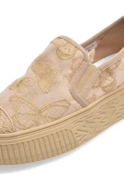 Pantofi sport PASS COLLECTION aurii, XA60003, din material textil imagine