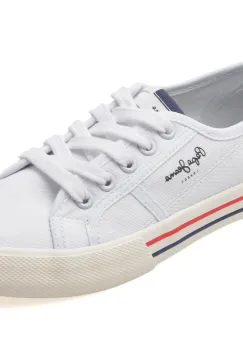 Pantofi sport PEPE JEANS albi, LS31287, din material textil imagine