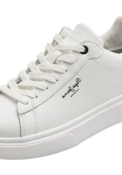 Pantofi sport PEPE JEANS albi, MS0044, din piele naturala imagine