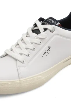 Pantofi sport PEPE JEANS albi, MS30011, din piele ecologica imagine