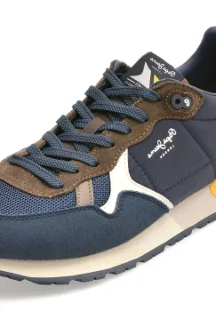Pantofi sport PEPE JEANS bleumarin, MS40021, din material textil si piele naturala imagine