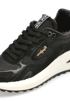 Pantofi sport PEPE JEANS negri, LS60035, din material textil si piele naturala imagine
