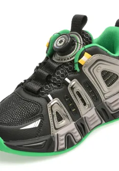 Pantofi sport SELECTION KIDS negri, 25840, din piele ecologica imagine