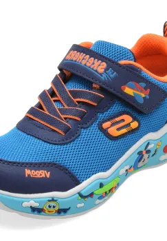 Pantofi sport SKECHERS albastri, PLAY SCENE, din material textil imagine
