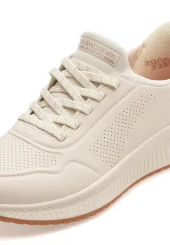 Pantofi sport SKECHERS albi, BOBS SQUAD 4, din piele ecologica imagine
