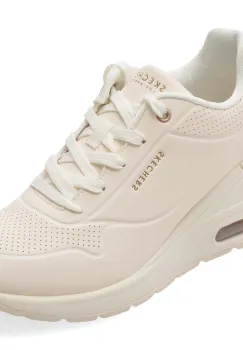 Pantofi sport SKECHERS albi, MILLION AIR, din piele ecologica imagine