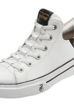 Pantofi sport SKECHERS albi, SNOOP ONE, din piele naturala imagine