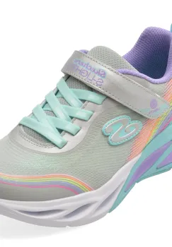 Pantofi sport SKECHERS argintii, COSMIC GLOW, din material textil imagine