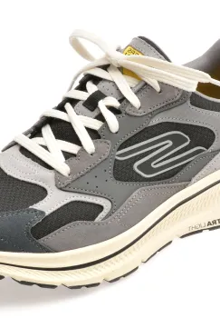 Pantofi sport SKECHERS gri, 220872, din material textil si piele naturala imagine