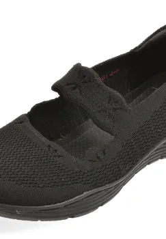 Pantofi sport SKECHERS negri, SEAGER, din material textil imagine