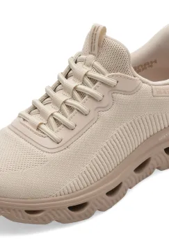 Pantofi sport SKECHERS nude, BOBS ARC WAVES, din material textil imagine