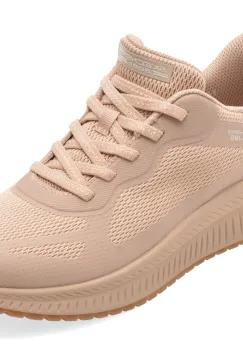 Pantofi sport SKECHERS nude, BOBS SQUAD 4, din material textil imagine
