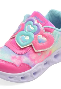 Pantofi sport SKECHERS roz, HEART LIGHTS, din matrial textil imagine