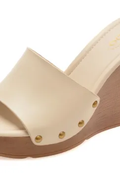 Papuci ALDO albi, 14298908, din piele naturala imagine