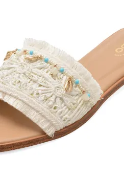 Papuci ALDO albi, 14344590, din material textil imagine