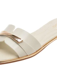 Papuci ALDO albi, DARLINA 121, din piele ecologica imagine