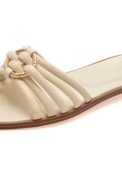 Papuci ALDO albi, EBANDERIEL 110, din piele ecologica imagine