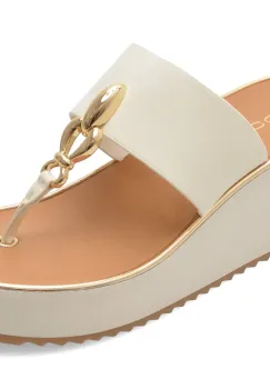 Papuci ALDO albi, PENELOPY 100, din piele ecologica imagine