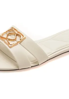 Papuci ALDO albi, SUNRAY 121, din piele ecologica imagine