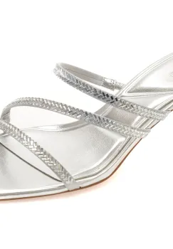 Papuci ALDO argintii, 14241448, din material textil imagine