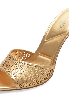 Papuci ALDO aurii, 14241495, din piele ecologica imagine