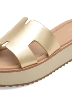 Papuci ALDO aurii, ANAYELIE 710, din piele ecologica imagine