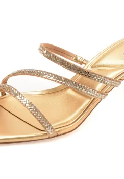 Papuci ALDO aurii, AVELINNE 711, din material textil imagine