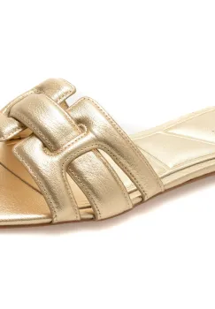 Papuci ALDO aurii, ELENARIA 710, din piele ecologica imagine