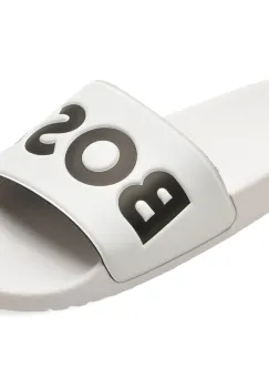 Papuci BOSS albi, 6835, din pvc imagine