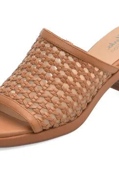 Papuci CLARKS maro, JAYLAN SLIDE, din piele ecologica imagine