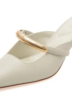 Papuci eleganti ALDO albi, KAILIDDA 121, din piele ecologica imagine