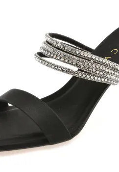 Papuci eleganti EPICA negri, 2367, din piele ecologica imagine