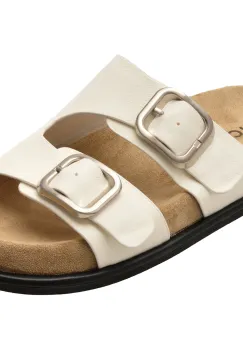 Papuci EPICA albi, 329, din piele naturala imagine